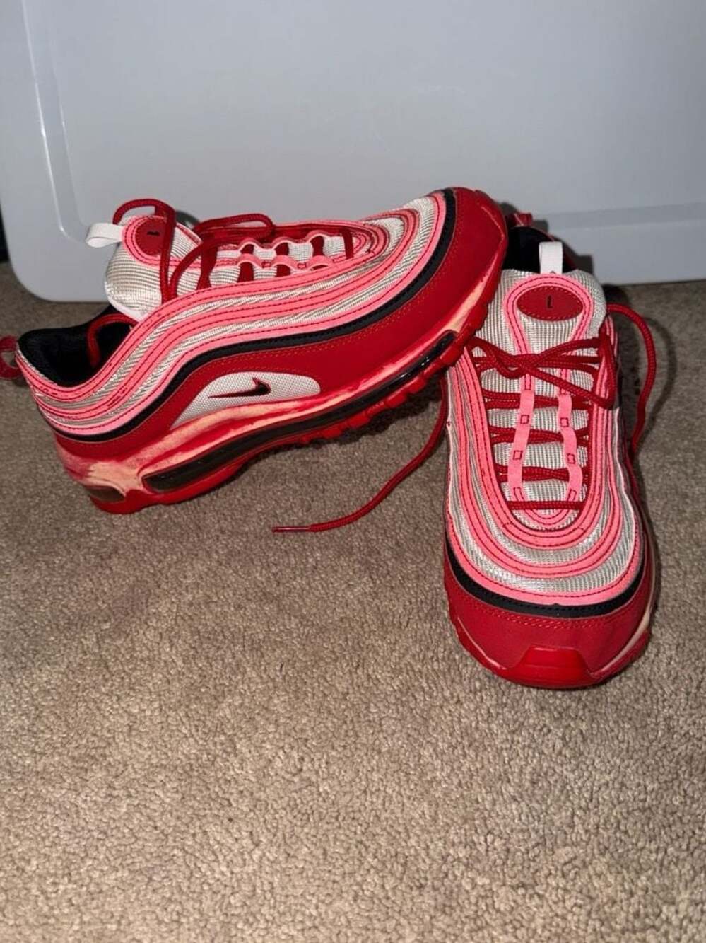 Nike Air Max 97 Red Pink White Women's Size 9